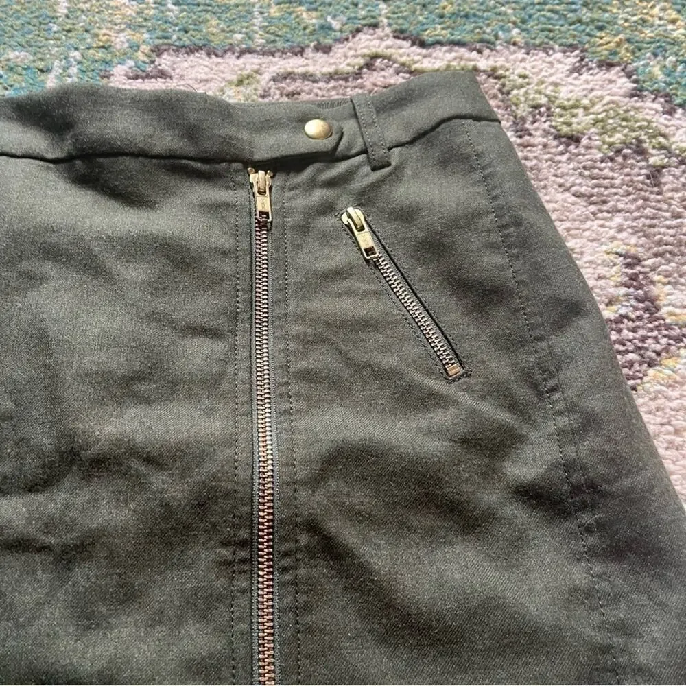 J. Crew olive green wool blend mini skirt
